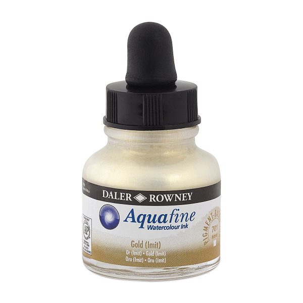 Daler Rowney Aquafine Watercolor Ink - Gold 30ML