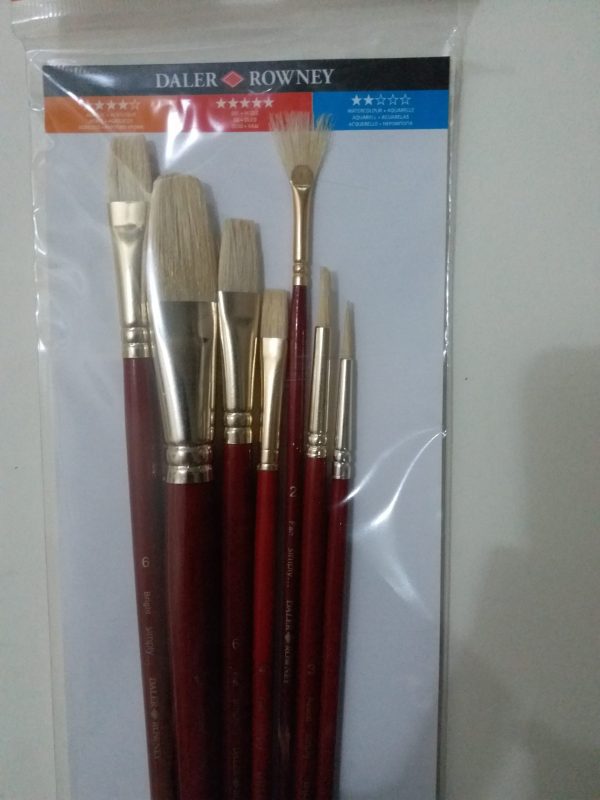 Brush Set In Natural White Bristle