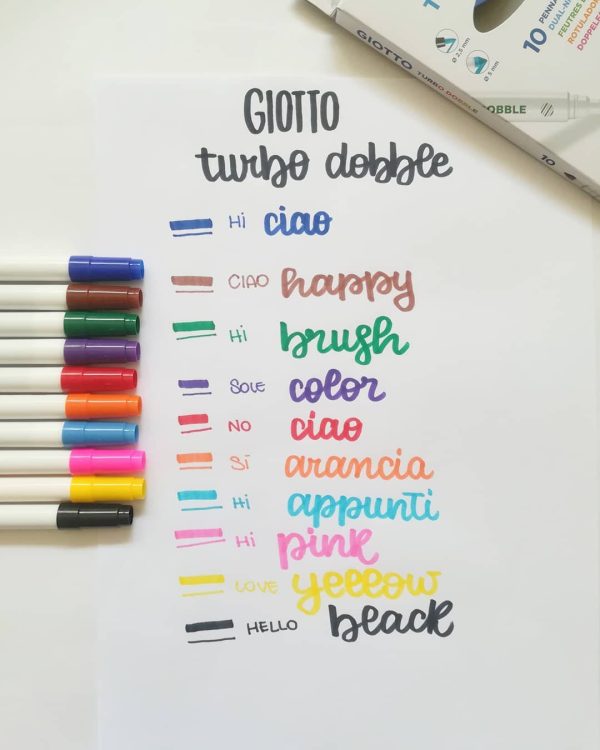 Giotto Turbo Double Tip Color Markers Set of 10 Pcs - Image 3