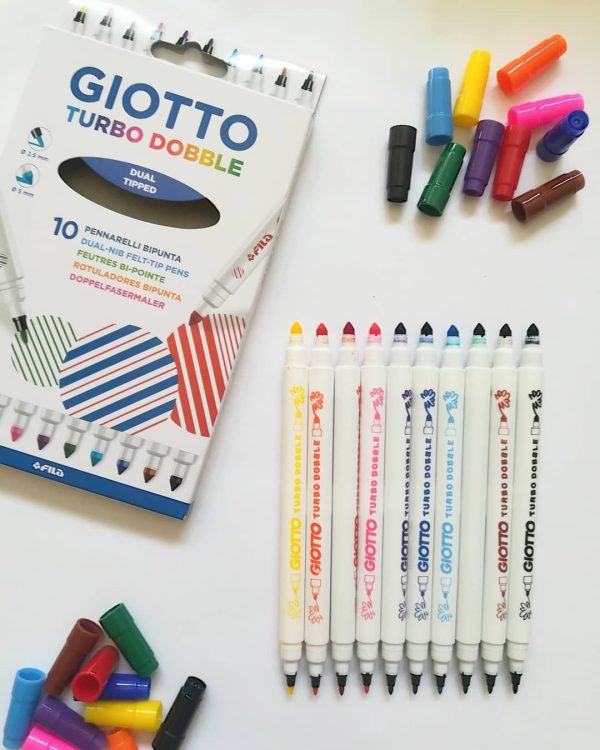 Giotto Turbo Double Tip Color Markers Set of 10 Pcs - Image 2