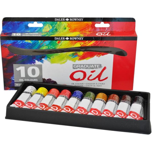 Daler Rowney Graduate Oil Paint Set of 10 Pcs In 38ml Tubes for Professionals.