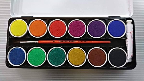 Aero Opaque Watercolour Paint Set Of 12 Pcs In Tin Box - Image 3