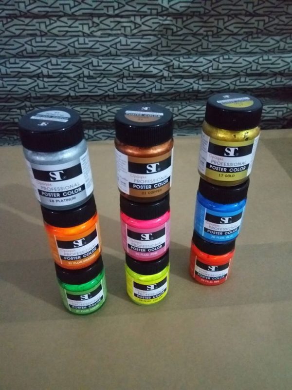 ST Poster Color Metallic & Fluorescent Shades In 30ml - Image 2