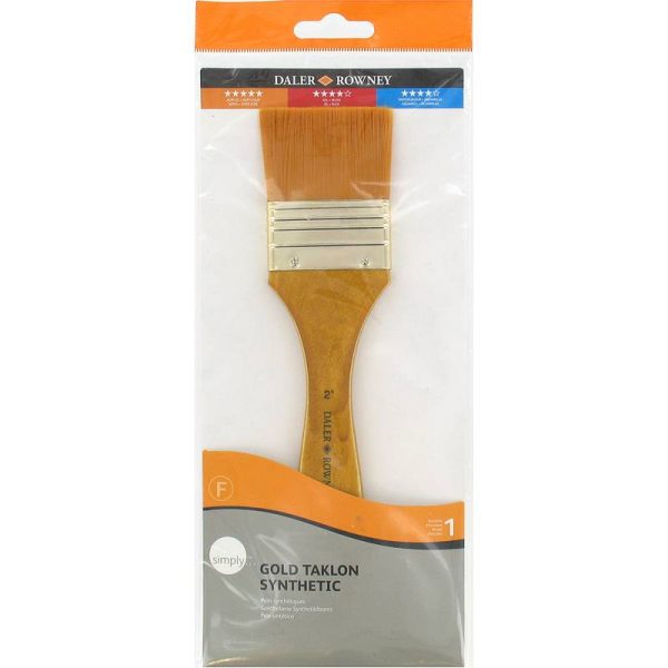 Gold Taklon Sky Flow Flat Paint Brush