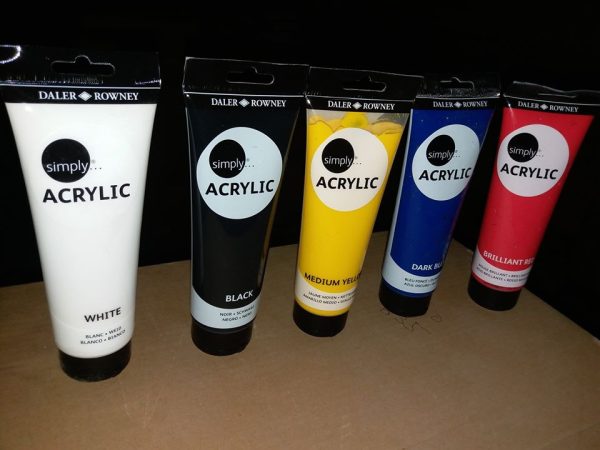 Daler Rowney Simply Large Acrylic Paints 250ml Tubes - Image 3