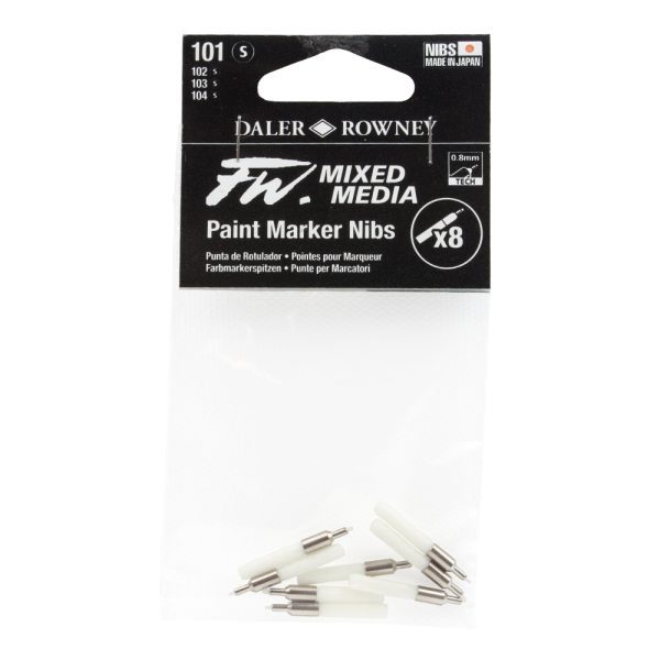 Daler Rowney Fw Mixed Media Paint Marker Nibs 0.8mm Set Of 8 Pcs - Image 2