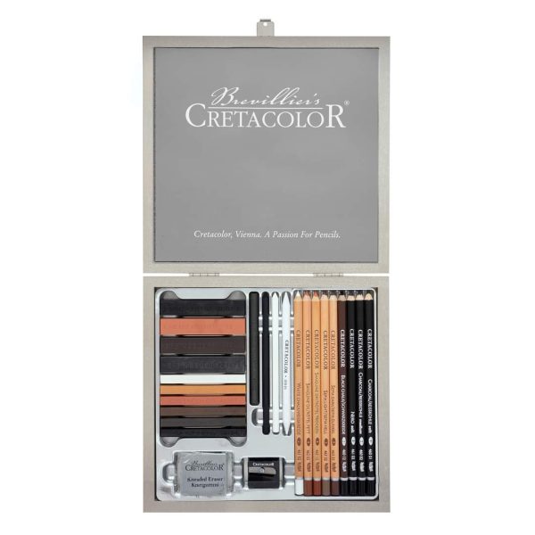 Cretacolor Passion Box 25 Piece Sketching & Drawing Set In Wooden Box - Image 3