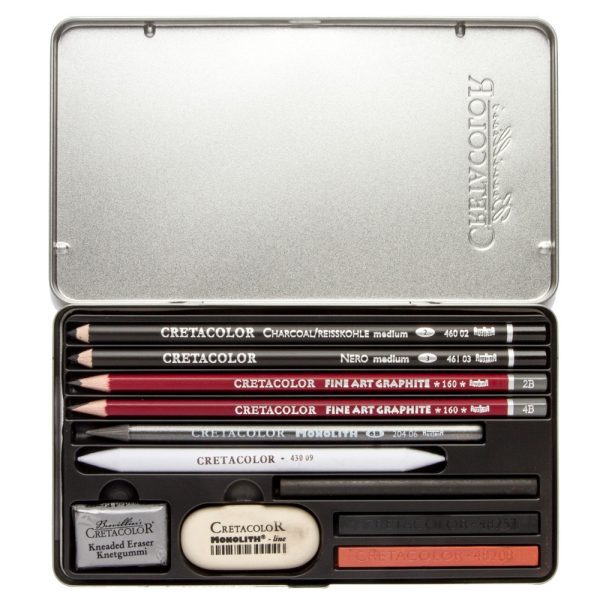 Cretacolor's Teachers Choice Drawing Set Of 11 Pcs In Tin Box - Image 3