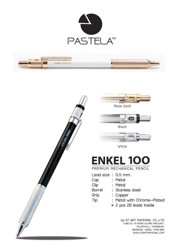 ST Pastela Mechanical Pencil Steel Body - 0.5mm - Image 2