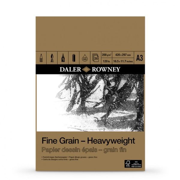 Daler Rowney Heavy Weight Fine Grain Drawing Pad - 30 Sheets 200 Gsm - Image 6