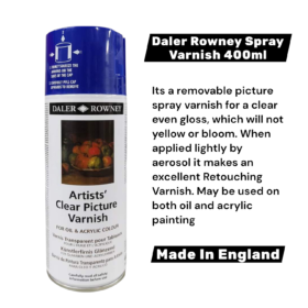 Daler Rowney Artist Clear Picture Spray Varnish 400ml - For Oil & Acrylic