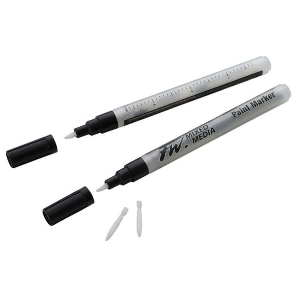 Daler Rowney Fw Mixed Media Refillable Paint Markers 1mm Pack Of 2 - Image 2