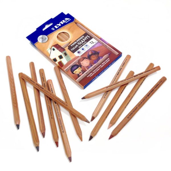 Lyra Giant Skin Tone Color Pencils Set Of 12 Pcs