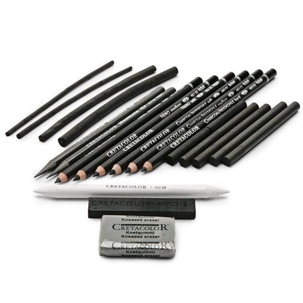 Cretacolor Black Box 20 Parts Charcoal Drawing Set - Image 2