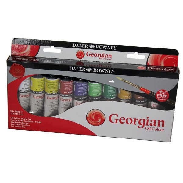 Daler Rowney Georgian Oil Paint Set Of 10 Pcs 38ml Tubes - Image 2