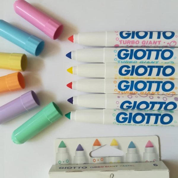 Giotto Turbo Giant Pastel Color Markers Set of 6 Pcs - Image 3