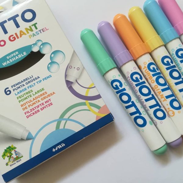 Giotto Turbo Giant Pastel Color Markers Set of 6 Pcs - Image 4