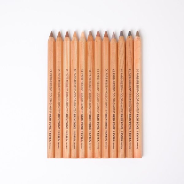 Lyra Giant Skin Tone Color Pencils Set Of 12 Pcs - Image 3