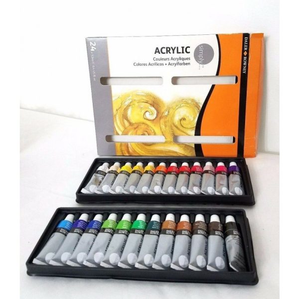 Daler Rowney Simply Acrylic Paint Set - 12ml Tubes - Image 4