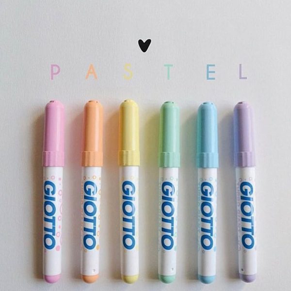 Giotto Turbo Giant Pastel Color Markers Set of 6 Pcs - Image 7