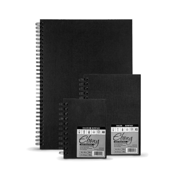 Daler Rowney Ebony Hard Back Spiral Sketchbook In Artist Quality - Image 4