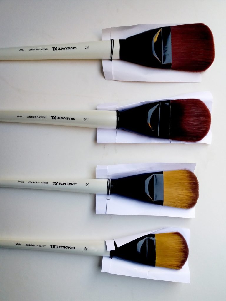 Set Di 12 Pennelli Da Pittura A Punta Piatta (Filbert) In Nylon Per Acrilico, Olio, Acquerello E Tecniche Miste - 4