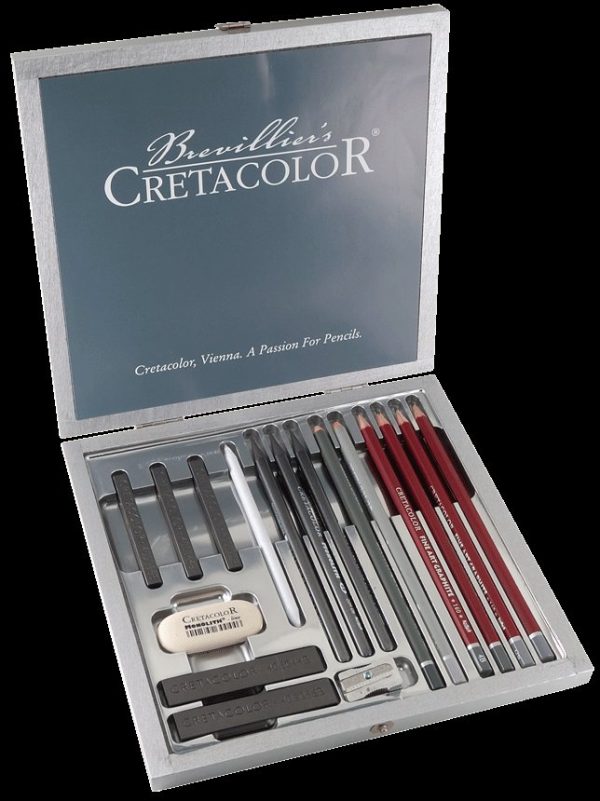 Cretacolor Silver Graphite Set Wooden Box Of 17 Pcs - Image 8