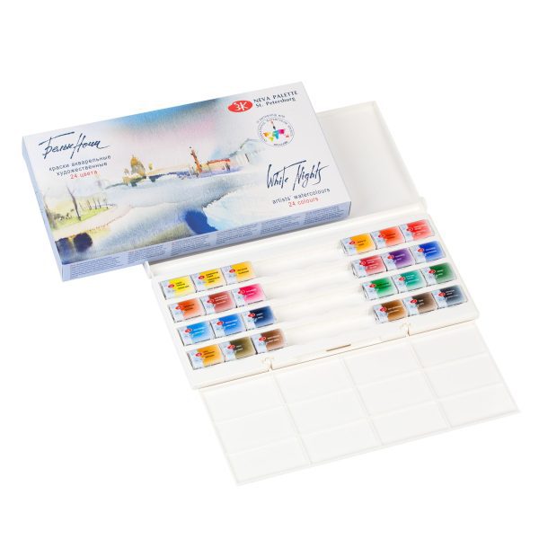 White Nights Artists' Watercolour Set Of 24 Full Pans