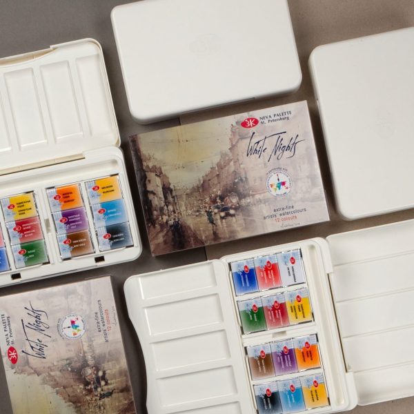 White Nights Artists Watercolor Set Of 12 Full Pans IWS - Image 2