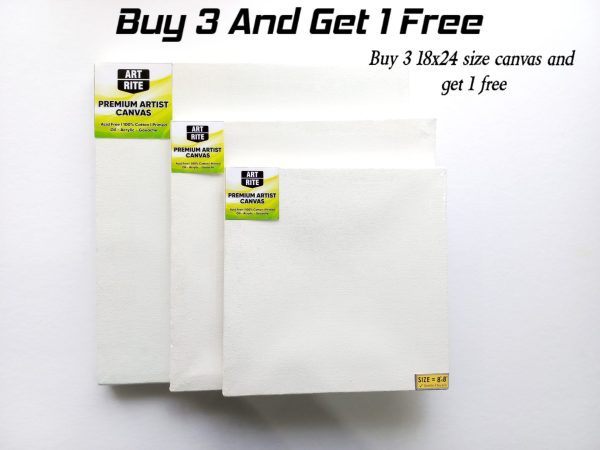 Art Rite Canvas 18x24 Inch - Buy 3 Get 1 Free