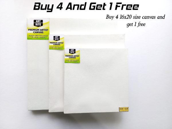 Art Rite Canvas 16x20 Inch - Buy 4 Get 1 Free