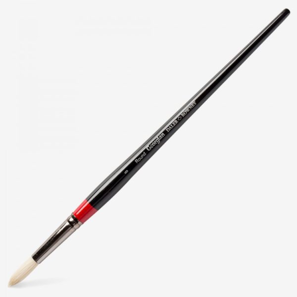 Daler Rowney Georgian Bristle Brushes Long Handle - Round G-24 - Image 4