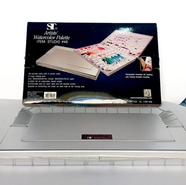 Watercolor Palette With 48 Shelves