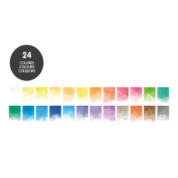 Milan Watercolor Set Of 24 Half Pans Metal Box - Image 7