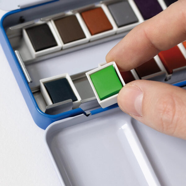 Milan Watercolor Set Of 12 Pcs Half Pan Metal Box - Image 4