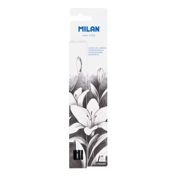 Milan Charcoal Pencils Set Of 3 Pcs Soft/Medium/Hard - Image 3