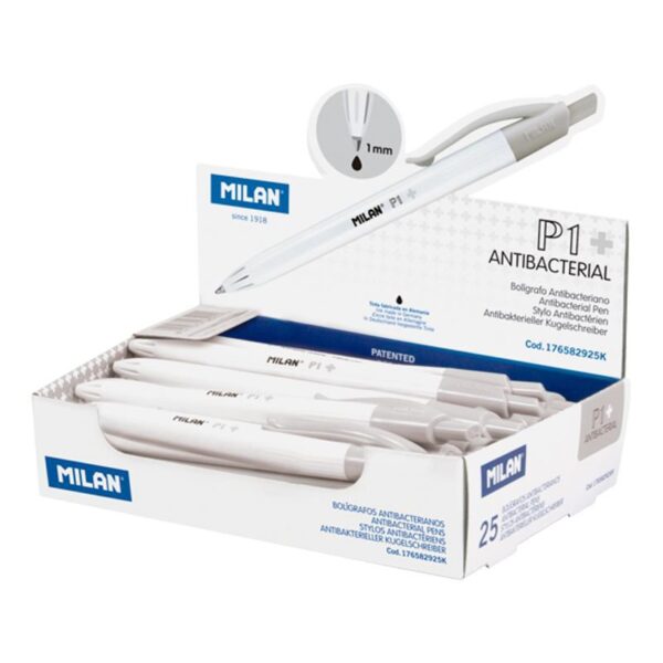 Milan P1 Antibacterial Ball Pen Single Piece - Black Ink - Image 2