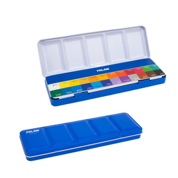 Milan Watercolor Set Of 24 Half Pans Metal Box - Image 2