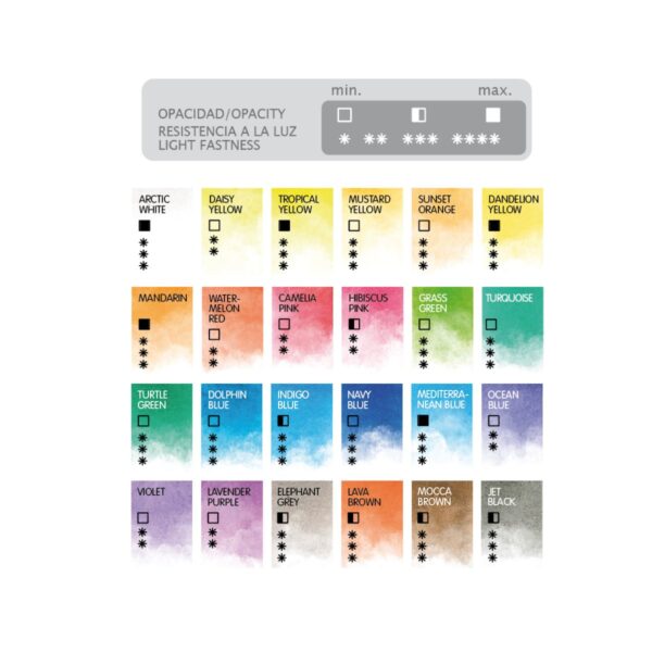 Milan Watercolor Refills Half Pan - 24 Single Colors - Image 3