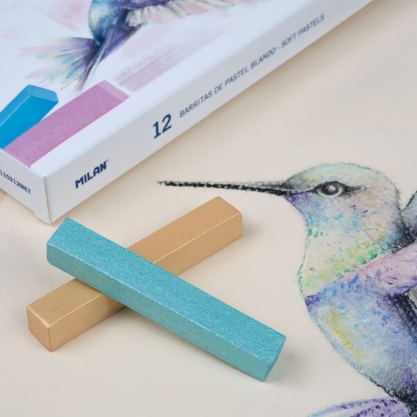 Milan Metallic Soft Pastels Set Of 12 Pcs - Image 2