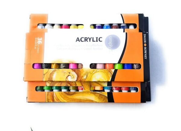 Daler Rowney Simply Acrylic Paint Set Of 36 Pcs - Image 3