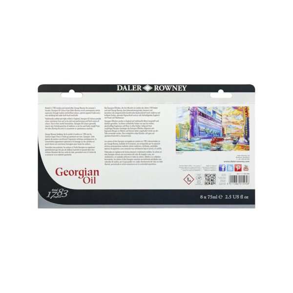 Daler Rowney Georgian Oil Color Set Of 8x75ml Tubes - Image 6