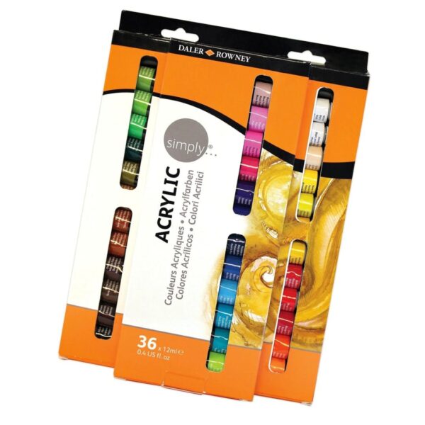Daler Rowney Simply Acrylic Paint Set Of 36 Pcs - Image 2