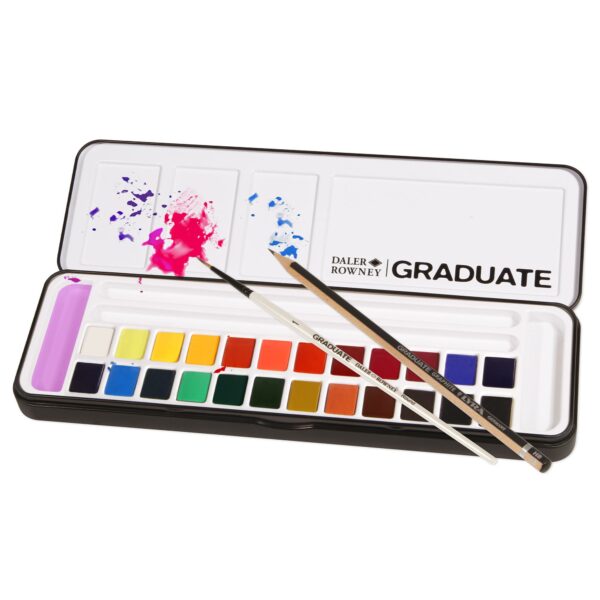 Daler Rowney Graduate Watercolors Half Pan Set Of 24 - Image 3