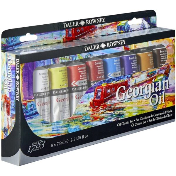 Daler Rowney Georgian Oil Color Set Of 8x75ml Tubes - Image 5
