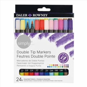 Daler Rowney Simply Dual Tip Brush Markers Set Of 24
