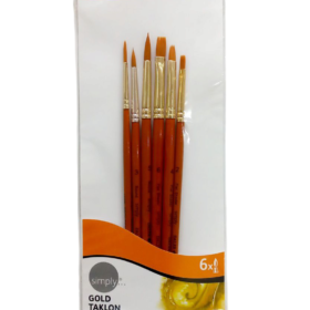 Daler Rowney Simply Gold Taklon Brush Set Of 6 Pcs