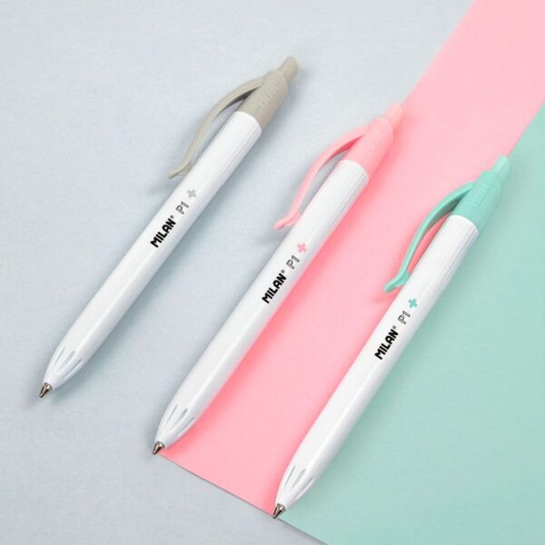 Milan P1 Antibacterial Ball Pen Blue Ink - Single Piece - Image 2