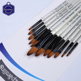Keep Smiling Filbert Paint Brush Set Of 12 Pcs