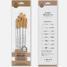Keep Smiling Filbert Paint Brush Set Of 5 Pcs Synthetic Hairs